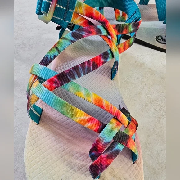 Chaco Z/Cloud Tie Dye Hiking Sandals Size 9 - Picture 6 of 7